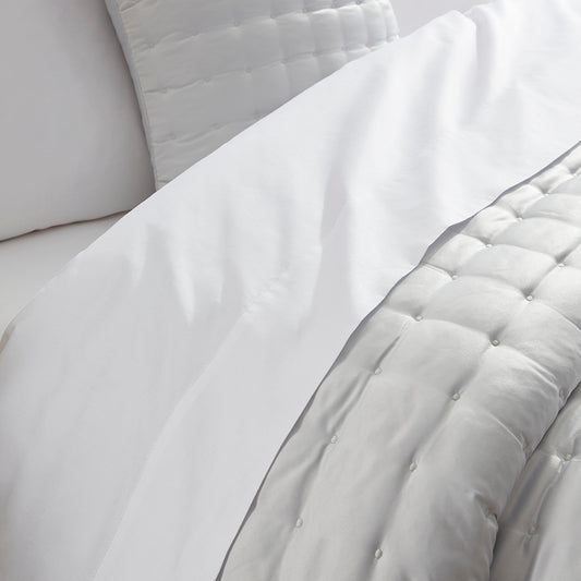 400 Thread Count Flat Sheet Cotton - White