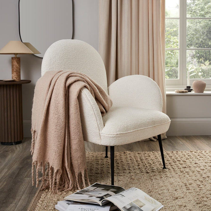 Mohair Style Throw 59" x 79" - Natural