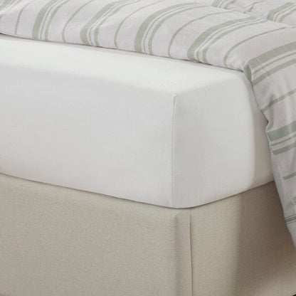 Brushed Cotton Fitted Sheet - White