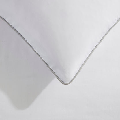 200 Thread Count Cambridge Duvet Cover Cotton - White/Gray