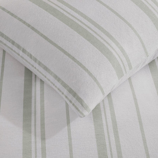 Copenhagen Brushed Cotton Pillowcase Pair - Sage