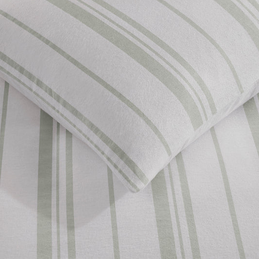 Copenhagen Brushed Cotton Duvet Cover - Sage