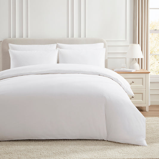 200 Thread Count Girona Duvet Cover Cotton - White