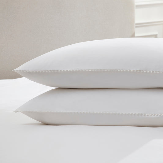 200 Thread Count Pair of Girona Pillowcases Cotton - White