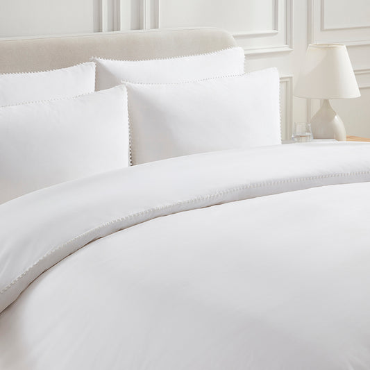 200 Thread Count Girona Duvet Cover Cotton - White