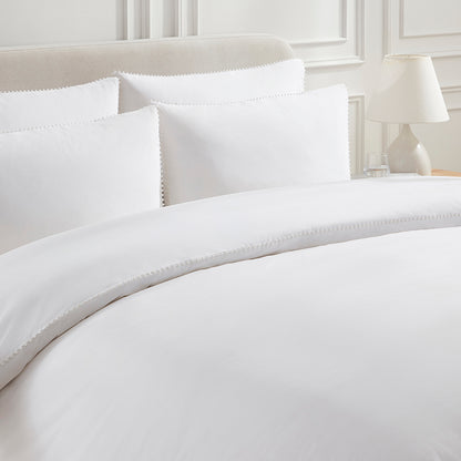 200 Thread Count Pair of Girona Pillowcases Cotton - White