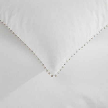 200 Thread Count Pair Of Girona Pillowcases Cotton - White/Natural