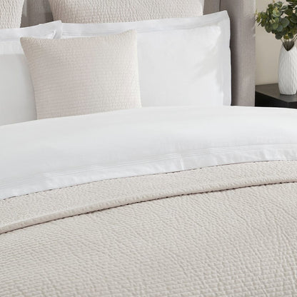 Milan Textured Matte Bedspread 99" x 103" - Champagne