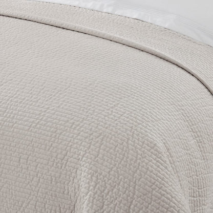 Milan Textured Matte Bedspread 99" x 103" - Champagne