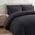 Portofino 100% Cotton Waffle Duvet Cover - Charcoal