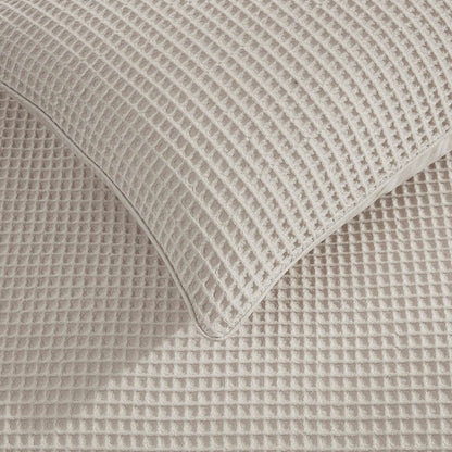 Portofino 100% Cotton Waffle Duvet Cover - Natural