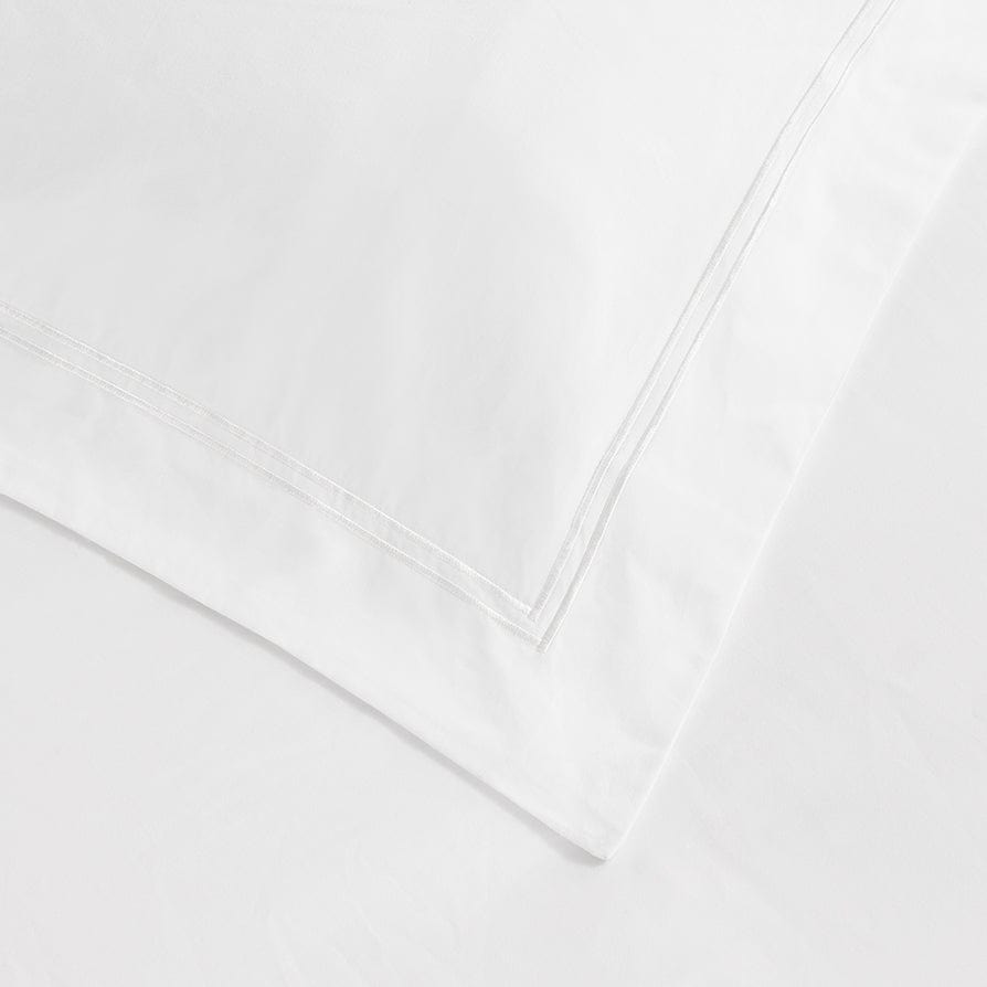 400 Thread Count Pair of Regent Embroidered Oxford Pillowcases Cotton - White