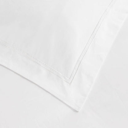 400 Thread Count Pair of Regent Embroidered Oxford Pillowcases Cotton - White