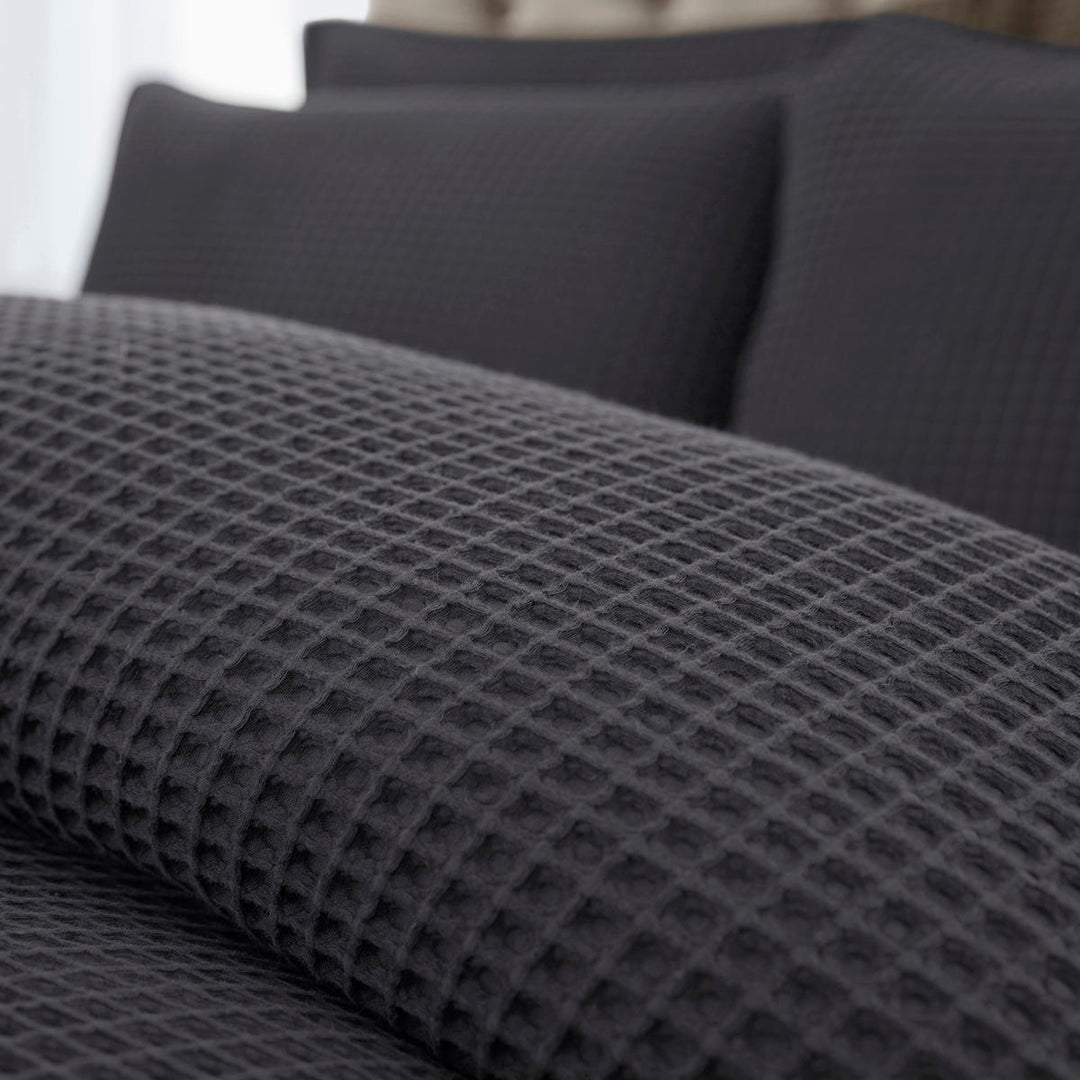 200 Thread Count Pair of Portofino Pillowcases Cotton - Charcoal