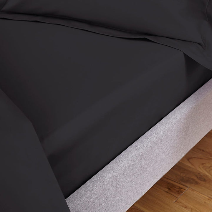 200 Thread Count Percale Fitted Sheet – Charcoal
